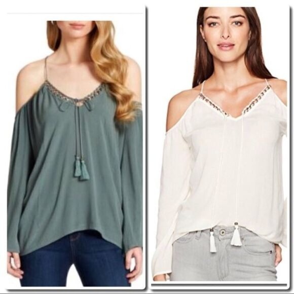 JESSICA Simpson Elise Cold Shoulder Blouse - Picture 3 of 5